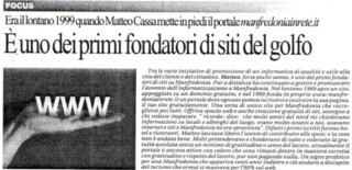 articolo di giornale su matteo cassa