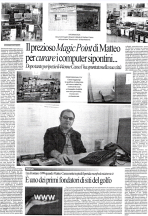 articolo di giornale sul mio lavoro